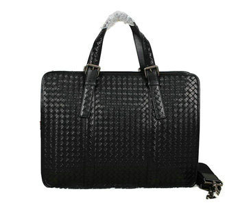 Bottega Veneta intrecciato VN briefcase 52192 black